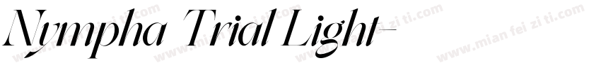 Nympha Trial Light字体转换